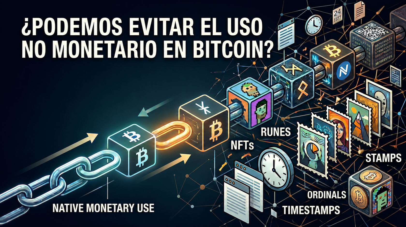 usos no monetarios en Bitcoin